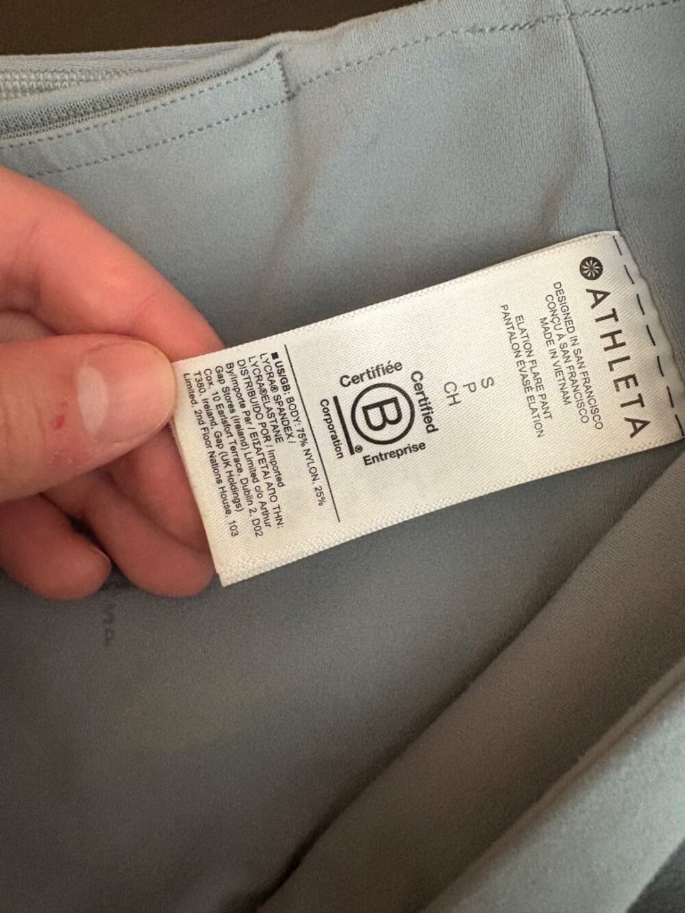 Athleta Elation Flare High-Rise Blue-Grey Stretchy Pants Small Athleisure Relax - Picture 8 of 12